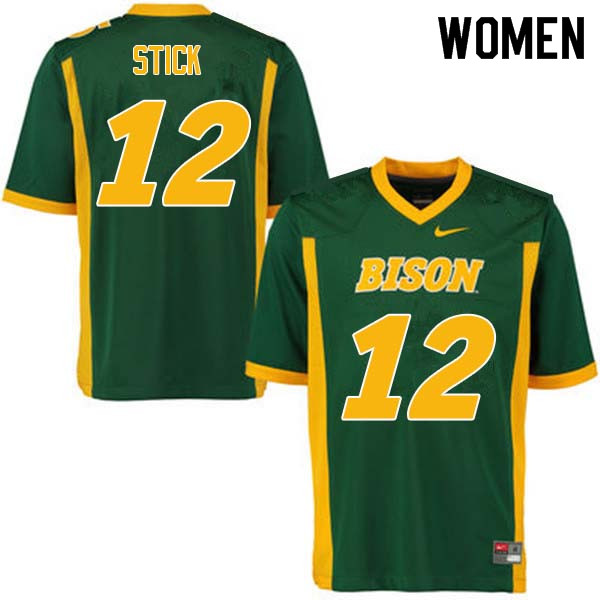 Women #12 Easton Stick North Dakota State Bison College Football Jerseys Sale-Green